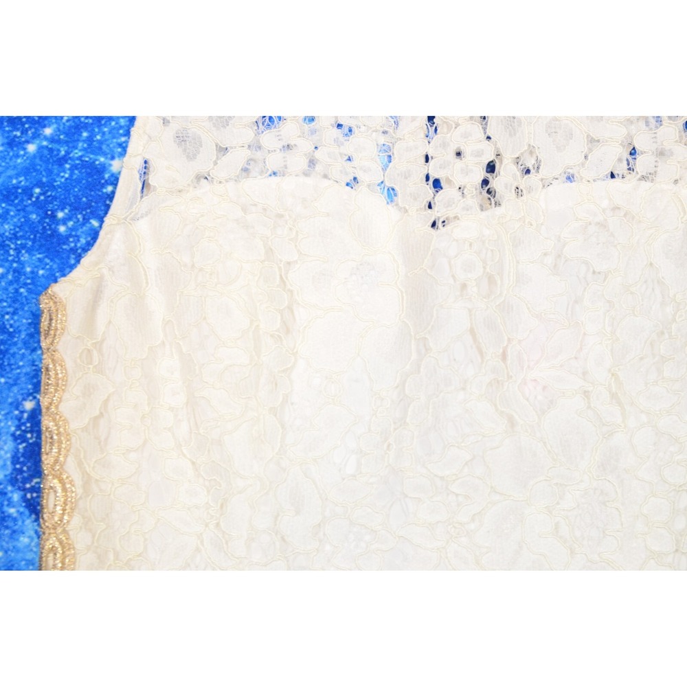 Lilly Pulitzer Mila Shift Dress Womens 0 White Lace Floral Gold Trim Sleeveless - Picture 2 of 6